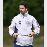 Mikel Arteta Arsenal FC Training Session 2025 Jacket Jacket unisex front product view | Dash Racegear — Mikel Arteta Arsenal FC Training Session 2025 Jacket
