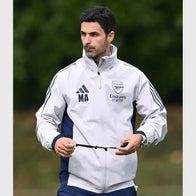 Mikel Arteta Arsenal FC Training Session 2025 Jacket Jacket unisex front product view | Dash Racegear — Mikel Arteta Arsenal FC Training Session 2025 Jacket
