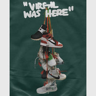 Virgil Was Here Hoodie Hoodie unisex detail view 3 | Dash Racegear — Virgil Was Here hoodie styled for modern street culture