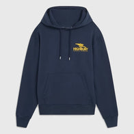 Arsenal Classics Navy East Stand Hoodie Hoodie unisex front product view | Dash Racegear — Stylish Arsenal East Stand Classics hoodie in navy