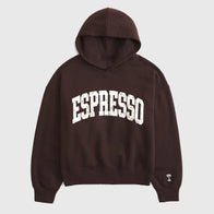 Abercrombie Espresso Sunday Hoodie Hoodie unisex front product view | Dash Racegear — Casual Abercrombie Sunday hoodie espresso color streetwear look
