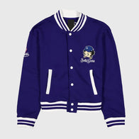New Era x Bella Dona x Betty Boop Dodgers Jacket Jacket unisex front product view | Dash Racegear — New Era x Bella Dona x Betty Boop Dodgers jacket with playful graphic design