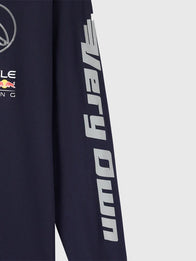 OVO x Oracle Red Bull Racing 2026 Long-Sleeve T-shirt Shirt unisex detail view 4 | Dash Racegear — OVO x Oracle Red Bull Racing navy tee with long sleeves and smooth casual wear appeal.