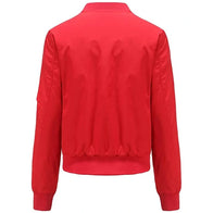 Women Red Bomber Jacket Bomber Jacket women detail view 2 | Dash Racegear — Red Bomber Jacket