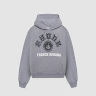 Rhude French Riviera Patch Hoodie Hoodie unisex front product view | Dash Racegear — Rhude French Riviera Edition Hoodie – Unique Patch Statement Piece