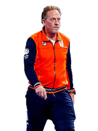 Milano Cortina 2026 Rintje Ritsma Team Netherland Varsity Jacket Varsity Jacket unisex detail view 4 | Dash Racegear — Milano Cortina 2026 red Team China jacket with hood and contrasting trims for fan pride and winter wear.