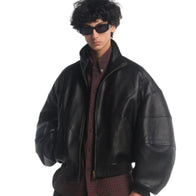 Willy Chavarria Ruff Rider Leather Jacket Leather Jacket unisex detail view 3 | Dash Racegear — Classic black leather jacket from Willy Chavarria Ruff Rider line