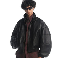 Willy Chavarria Ruff Rider Leather Jacket Leather Jacket unisex detail view 3 | Dash Racegear — Classic black leather jacket from Willy Chavarria Ruff Rider line