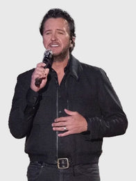Luke Bryan American Idol S24 Songs of Faith Jacket Jacket unisex detail view 4 | Dash Racegear — Luke Bryan S24 American Idol Songs of Faith wool jacket in black, great for fan-inspired outfits.