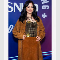 Jenna Ortega SNL 50 Homecoming Coat Coat unisex detail view 2 | Dash Racegear — Jenna Ortega Wears SNL 50 Homecoming Coat – Classic Elegance and Bold Style