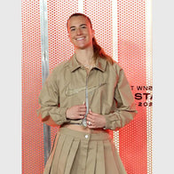 Sabrina Ionescu Nike Brown Jacket Jacket unisex detail view 2 | Dash Racegear — Nike’s brown jacket for fans of Sabrina Ionescu’s bold energy
