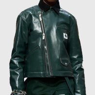 Sacai x Carhartt Leather Jacket Leather Jacket unisex detail view 3 | Dash Racegear — Premium leather jacket from Sacai and Carhartt collab collection