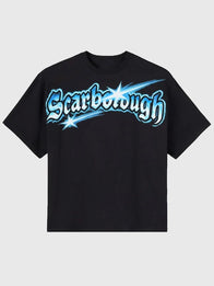 OVO Scarborough Shooting Stars T-Shirt Shirt unisex front product view | Dash Racegear — October’s Very Own Scarborough Shooting Stars 2026 Black Airbrush T Shirt with artistic graphics for basketball supporters