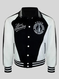 Sebastian Aho NHL Lord Stanley Varsity Jacket Varsity Jacket unisex detail view 4 | Dash Racegear — 2026 Sebastian Aho Carolina Hurricanes Lord Stanley NHL Stanley Cup Champions Wool Varsity Jacket featuring premium comfort and championship-inspired…