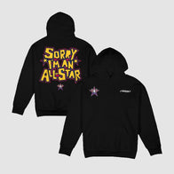 Seen Sorry I’m An All-Star Hoodie Hoodie unisex front product view | Dash Racegear — Seen Streetwear Hoodie – "Sorry I’m An All-Star" Look for Bold and Confident Style