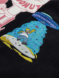 The Simpsons x Shoe Palace Donuts Work Jacket Jacket unisex detail view 4 | Dash Racegear — Black Shoe Palace x The Simpsons Lard Lad Donuts 2026 bomber jacket crafted for lightweight comfort and versatile casual fashion.
