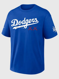LA Dodgers Shohei Ohtani x KAWS Max90 T-Shirt Shirt unisex front product view | Dash Racegear — Los Angeles Dodgers Shohei Ohtani x KAWS Max90 Blue T-Shirt featuring premium comfort and bold streetwear-inspired everyday style.