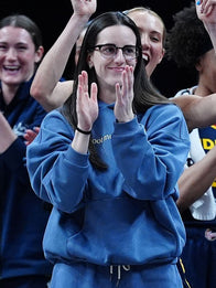 Caitlin Clark Shoot More Threes Hoodie Hoodie unisex detail view 4 | Dash Racegear — Blue Caitlin Clark pullover hoodie, featuring a trendy basketball theme and a contemporary everyday fashion style.