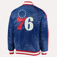 Sixers Starter 76ers Varsity Jacket Varsity Jacket unisex detail view 2 | Dash Racegear — Philadelphia 76ers Varsity Jacket – Bold Starter NBA Apparel