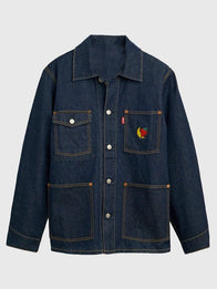 Levi’s x Sky High Farm Goods Chore Jacket Jacket unisex front product view | Dash Racegear — Sky High Farm Goods Levi’s 2026 Denim Jacket in Blue built around chore styling and practical garment structure