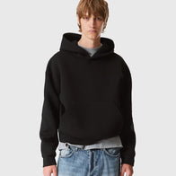 Weekday Scuba Hoodie Hoodie unisex detail view 4 | Dash Racegear — Black scuba pullover hoodie with comfort and streetwear fit