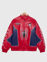 Cristian Andres Spider-Man Jacket Jacket unisex detail view 4 | Dash Racegear — Spider-Man Brand New Day Premiere leather jacket blending Cristian Andres-inspired design with timeless everyday wearability.