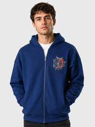 Spiderman Disneyland Hoodie Hoodie unisex front product view | Dash Racegear — Spider-Man Disneyland 2026 Zip-Up Hoodie in Blue featuring premium comfort and superhero-inspired everyday streetwear style.