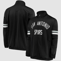 San Antonio Spurs G-III Sports by Carl Banks Veteran Track Jacket Jacket unisex front product view | Dash Racegear — Authentic Spurs Veteran Track Jacket – G-III Sports NBA Gear