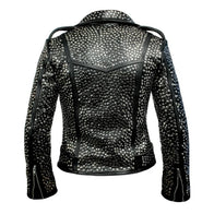 Patrick Studded Black Leather Jacket Leather Jacket unisex detail view 2 | Dash Racegear — Black Studded Leather Jacker For Mens