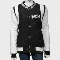 Supercar Blondie MCM Jacket Jacket unisex front product view | Dash Racegear — Supercar Blondie MCM Black Bomber Jacket
