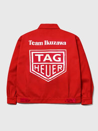 TAG Heuer x Team Ikuzawa x BWD Work Jacket Jacket unisex detail view 3 | Dash Racegear — TAG Heuer x BWD x Team Ikuzawa Red Work Zip-Up Jacket – 2026 featuring premium comfort and motorsport-inspired everyday style.