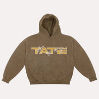 Tate Mcrae Stars Brown Hoodie Hoodie unisex front product view | Dash Racegear — Limited Edition Tate McRae Stars Hoodie – Iconic Look