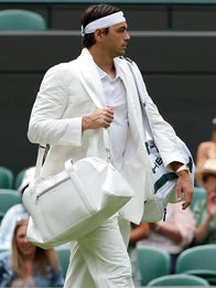 Taylor Fritz Wimbledon 2026 Blazer Blazer unisex front product view | Dash Racegear — Taylor Fritz Wimbledon 2026 White Blazer featuring a tailored fit and timeless championship-inspired elegance.