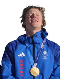 Winter Olympics 2026 Team GB Jacket Jacket unisex detail view 3 | Dash Racegear — Blue Team GB Winter Olympics 2026 jacket with zip front and embroidered crest for supporters on cold days.