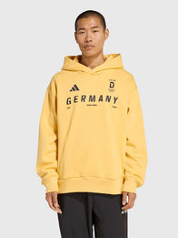 Adidas Winter Olympics 2026 Team Germany Hoodie Hoodie unisex front product view | Dash Racegear — Winter Olympics 2026 Adidas Team Germany Hoodie in yellow, soft, warm, and ready for Olympic fan excitement.