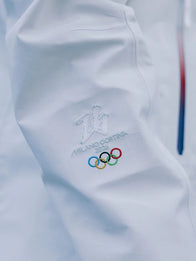Winter Olympics 2026 Team Iceland Opening Ceremony Jacket Jacket unisex detail view 4 | Dash Racegear — Stay cozy in the Team Iceland white hooded jacket for Milano Cortina 2026 Winter Olympics events.