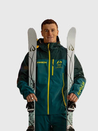 Winter Olympics 2026 Opening Ceremony Team Australia Jacket Jacket unisex detail view 6 | Dash Racegear — Green Team Australia hooded jacket for Milano Cortina 2026, ideal for fans layering up during opening ceremonies.