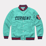 Ted Lasso KC Current Letterman Jacket Jacket unisex front product view | Dash Racegear — Classic Ted Lasso KC Current letterman-style jacket for sports lovers