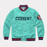 Ted Lasso KC Current Letterman Jacket Jacket unisex front product view | Dash Racegear — Classic Ted Lasso KC Current letterman-style jacket for sports lovers