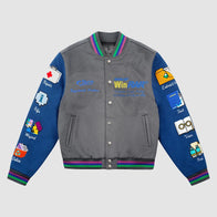 Tern x Winrar Varsity Jacket Varsity Jacket unisex front product view | Dash Racegear — Varsity jacket drop by Tern and WinRAR blends tech and fashion