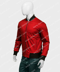 The Flash Barry Allen Bomber Jacket Bomber Jacket unisex detail view 4 | Dash Racegear — The Flash Barry Allen Cotton Jacket