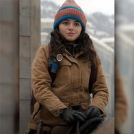 The Last Of Us S02 Isabela Merced Brown Jacket Jacket unisex front product view | Dash Racegear — The Last of Us S02 Brown Jacket – Isabela Merced Character Style