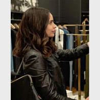 The Life List 2025 Sofia Carson Black Leather Jacket Leather Jacket unisex detail view 2 | Dash Racegear — Sofia Carson Black Leather Outfit – The Life List 2025 Inspired