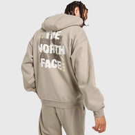 The North Face Sobretta Oversized Hoodie Hoodie unisex front product view | Dash Racegear — Sobretta Oversized Beige Hoodie – The North Face Streetwear