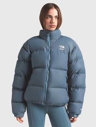 The North Face x Skims 1996 Nuptse Jacket Jacket unisex detail view 8 | Dash Racegear — Blue The North Face × SKIMS 1996 Nuptse Jacket featuring classic quilted design, ideal for urban cold-weather fashion.