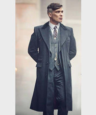 Peaky Blinders Thomas Shelby Black Coat Coat unisex detail view 2 | Dash Racegear — Thomas Shelby Coat