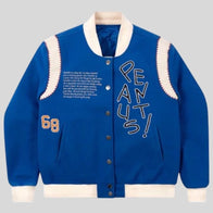 Tier Franklin Armstrong Varsity Jacket Varsity Jacket unisex front product view | Dash Racegear — Tier Varsity Jacket – Cartoon-Inspired Franklin Armstrong Edition
