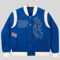 Tier Franklin Armstrong Varsity Jacket Varsity Jacket unisex front product view | Dash Racegear — Tier Varsity Jacket – Cartoon-Inspired Franklin Armstrong Edition
