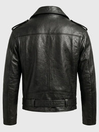Tom Brady Debut For Gucci Jacket Jacket unisex detail view 4 | Dash Racegear — A black leather biker jacket combining Gucci design with Tom Brady inspired fashion influence.