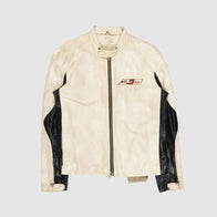Barcelona Vs Real Madrid Travis Scott Dainese Jacket Jacket unisex front product view | Dash Racegear — For football fans with style, the Barcelona Vs Real Madrid Travis Scott jacket offers the perfect combination of both.